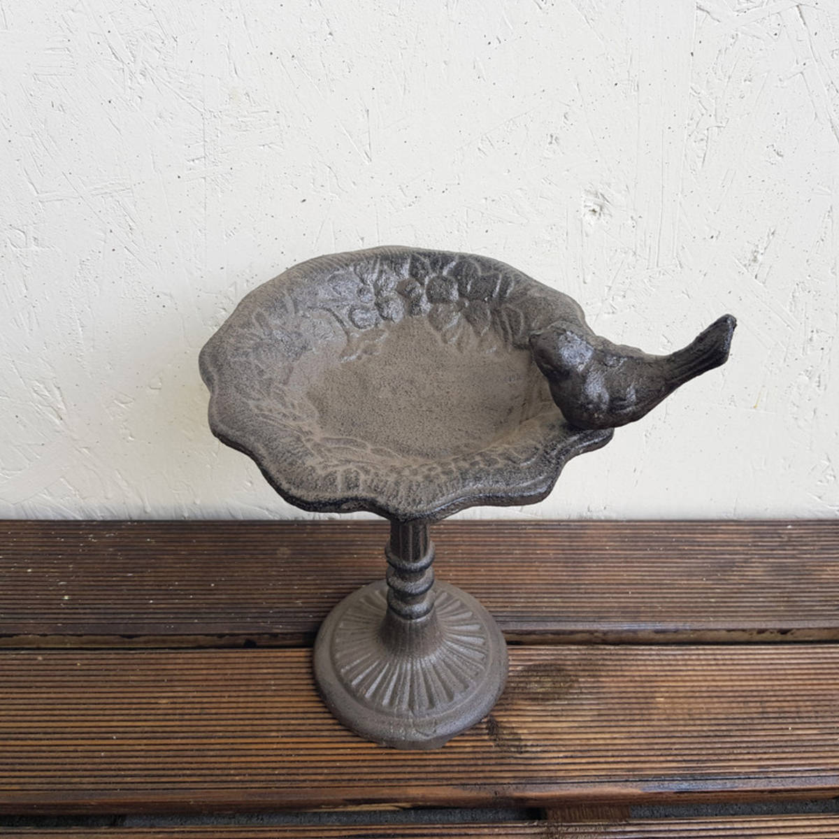 Bain D'oiseaux En Fonte Vintage Pour Extérieur - 29x78.7 Cm - Décoration De Jardin Avec Oiseau Soudé - Antirouille Et Stable