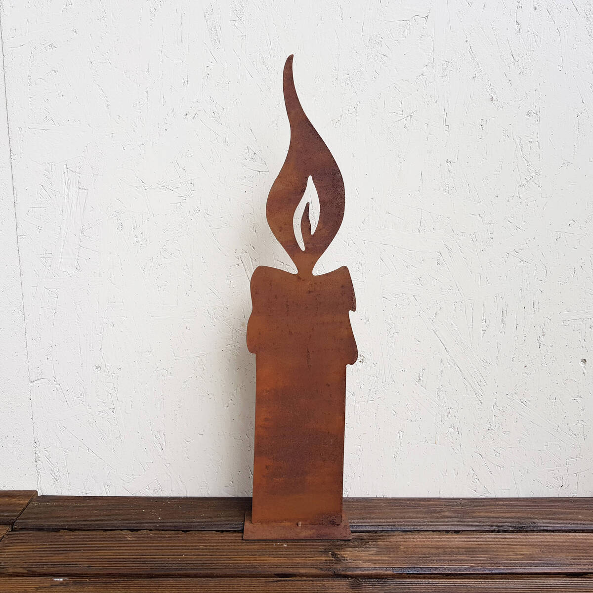 Kerze aus Rostmetall zum Stellen, Höhe 64cm