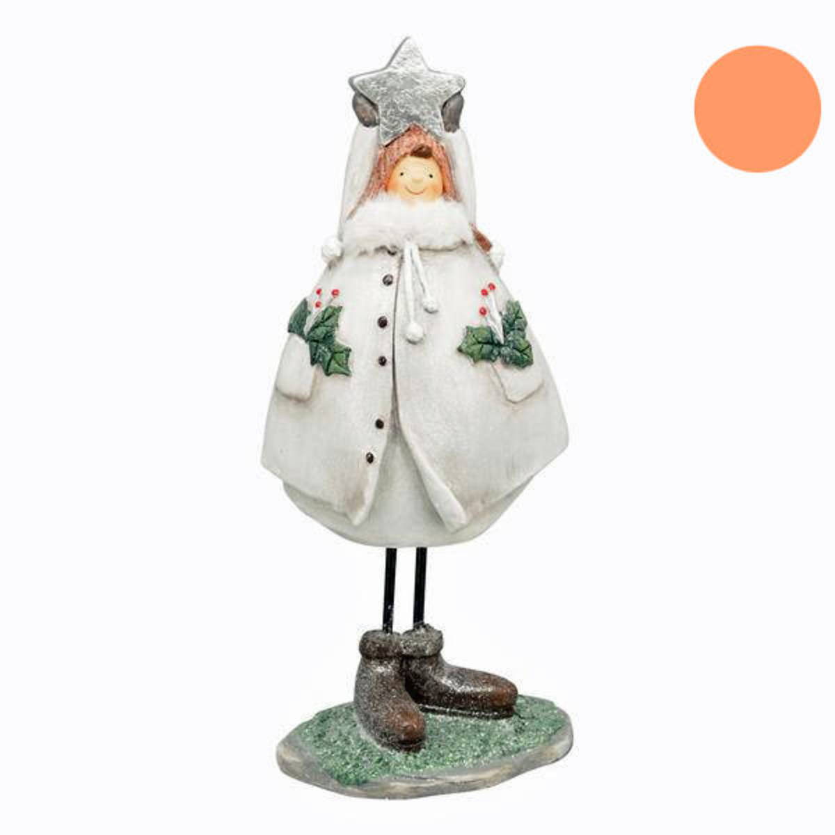 Personnage hiver en polyresin, hauteur 54cm