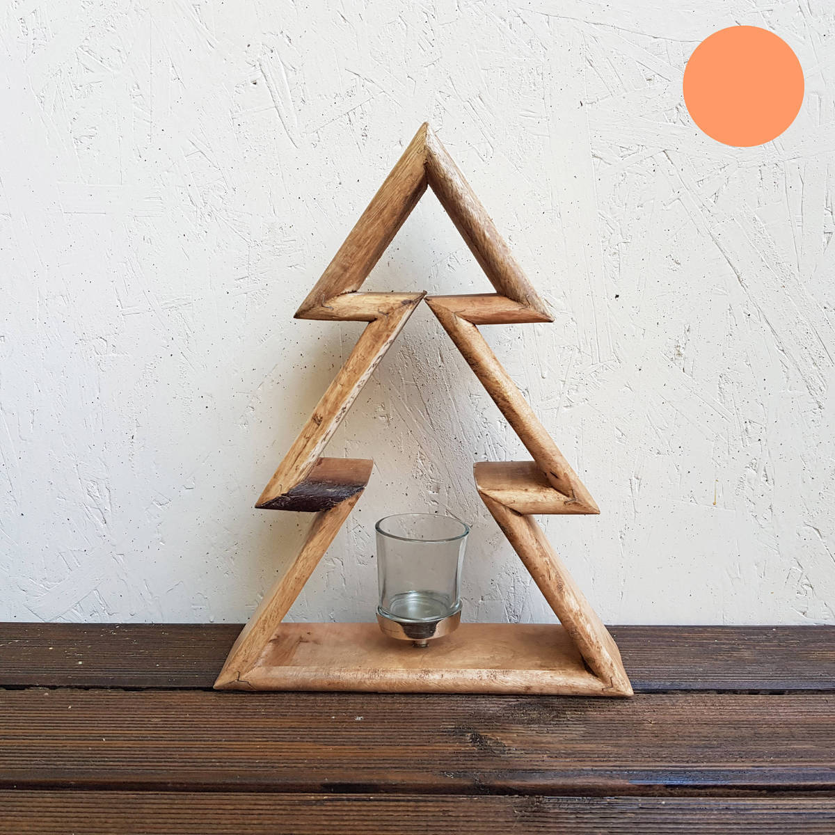 Kerzenhalter Tanne aus Holz, Höhe 30cm