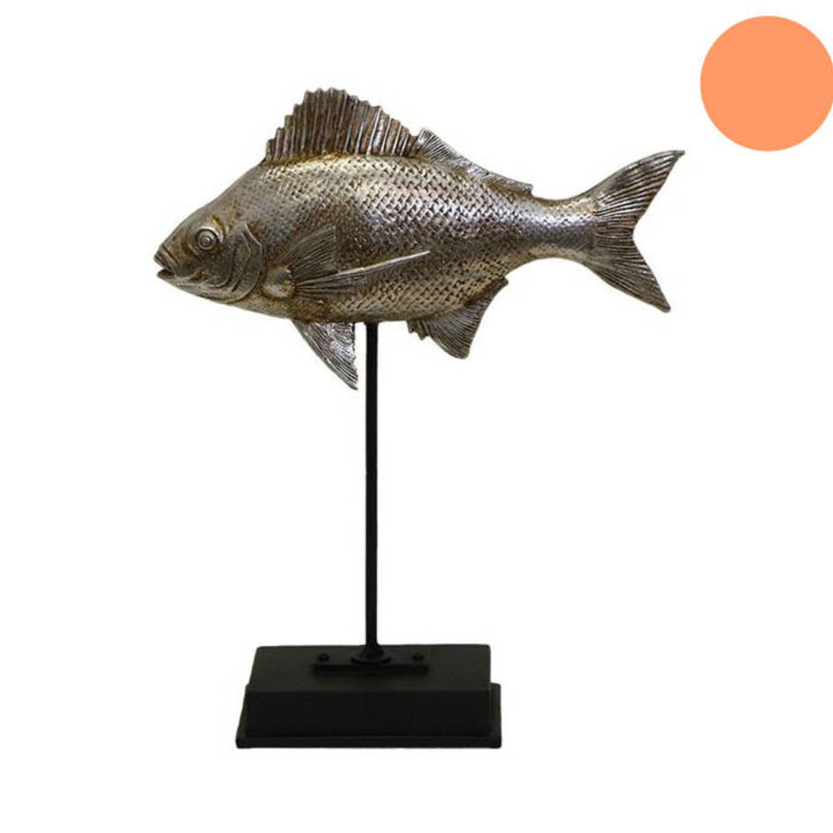 Dekofisch auf Sockel, aus Polyresin, Höhe 26cm