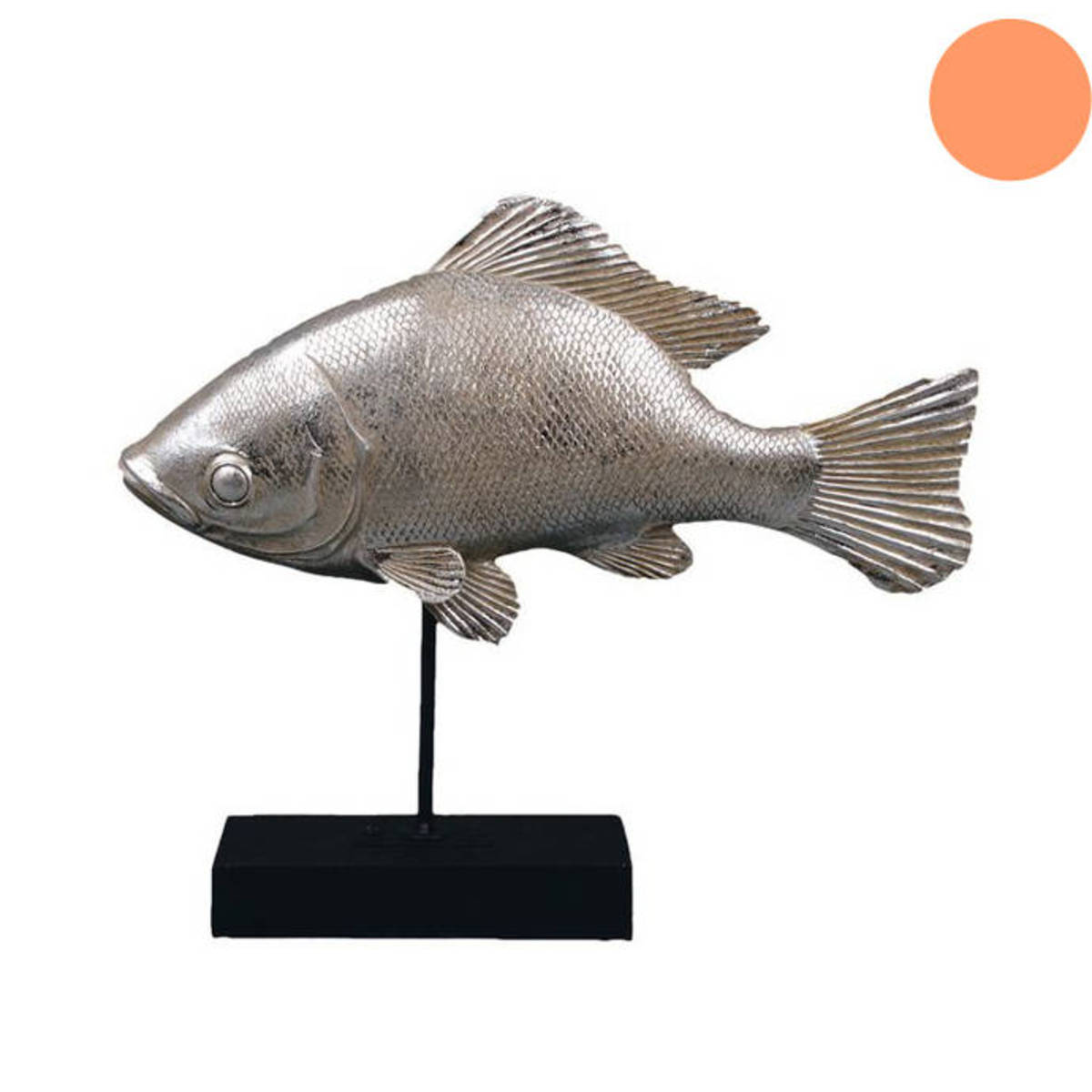 Dekofisch auf Sockel, aus Polyresin, Höhe 26cm