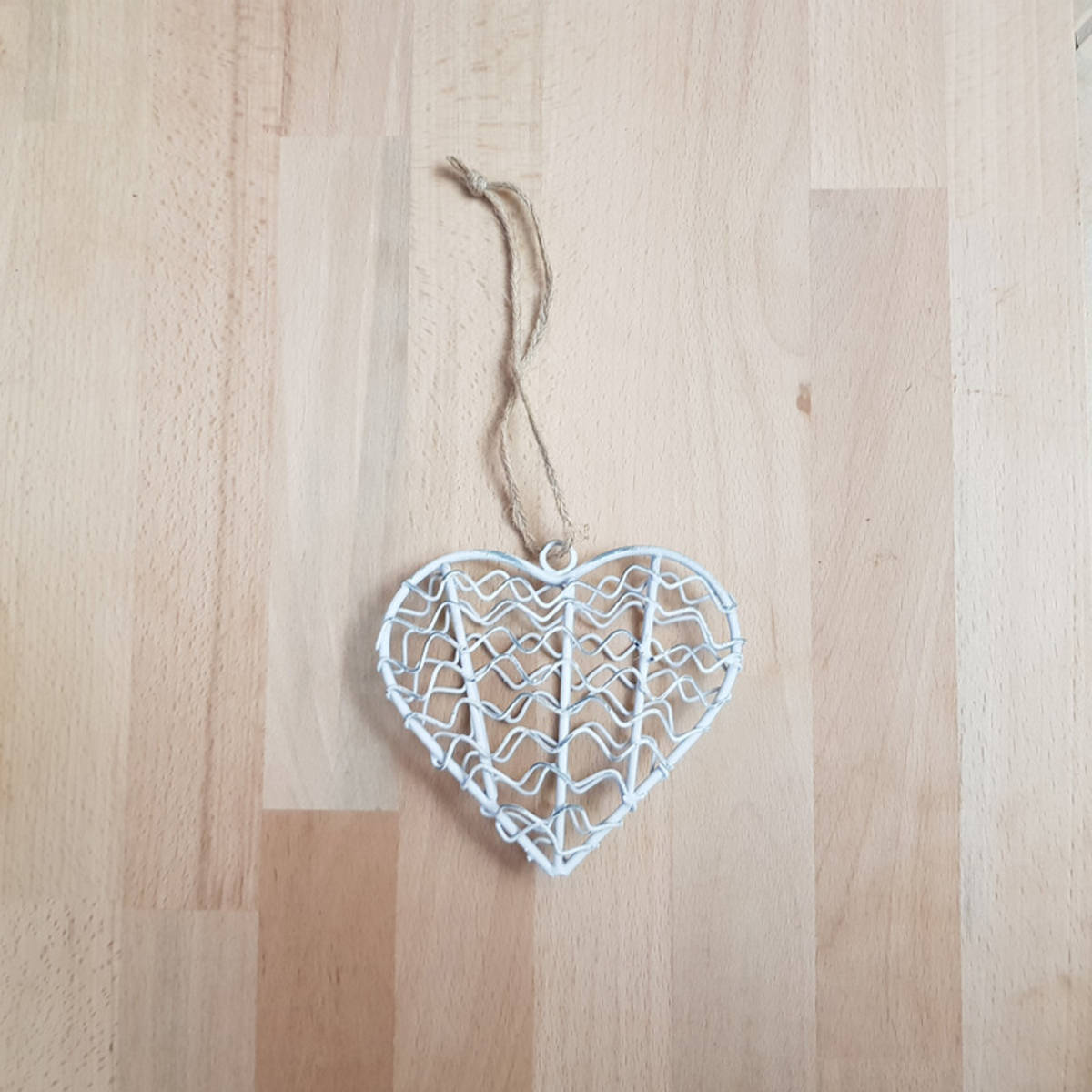 Coeur à suspendre, en métal, 12x11cm