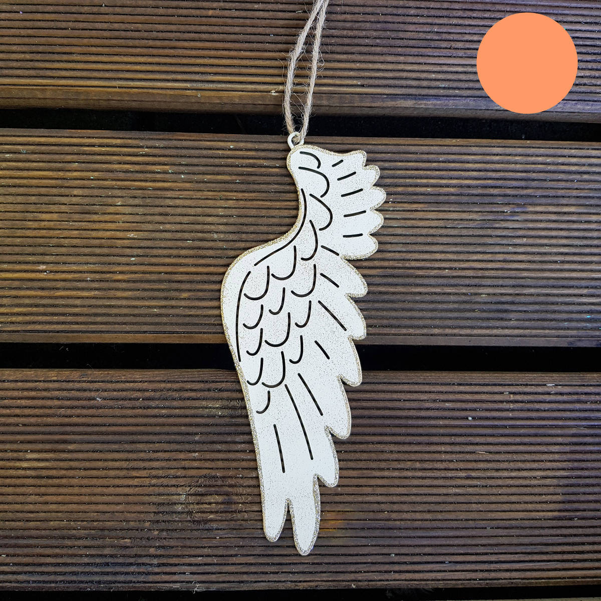 Flügel aus Metall, zum Hängen, gold, Höhe 23cm