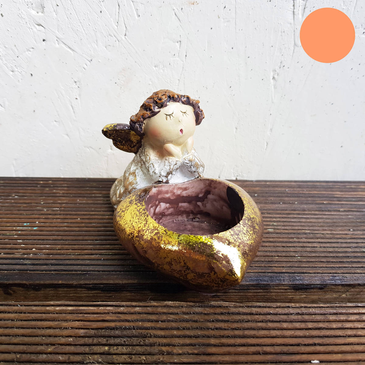 Kerzenhalter ''Engel'' aus Polyresin, Höhe 10cm