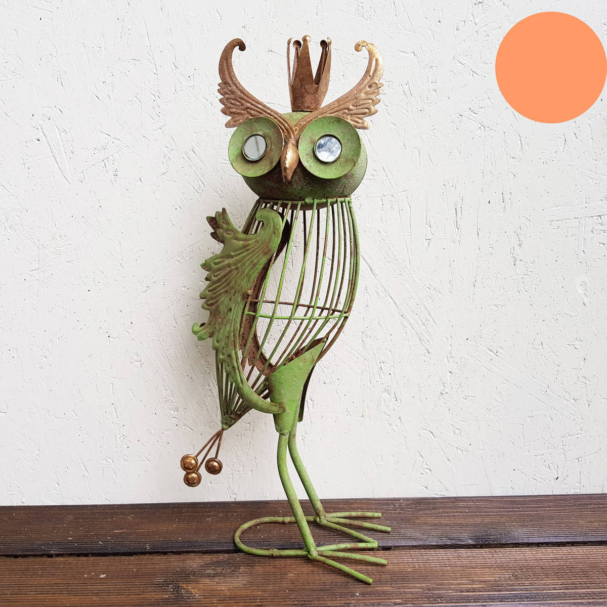 Eule aus Metall zum Stellen, Höhe 51cm