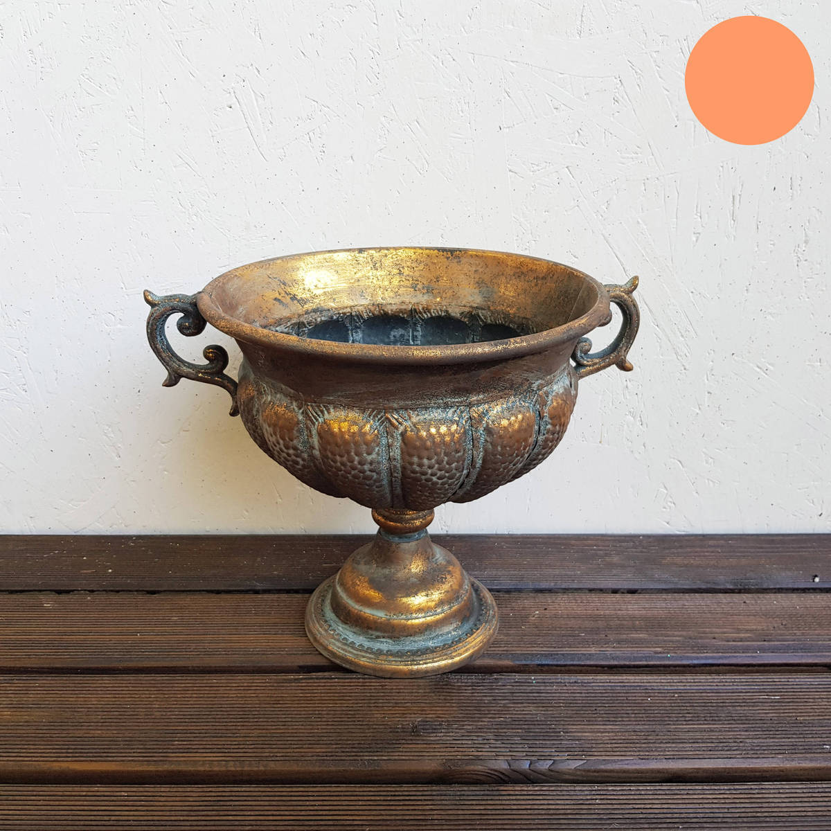 Gefäss aus Metall, gold antik, Ø 26cm