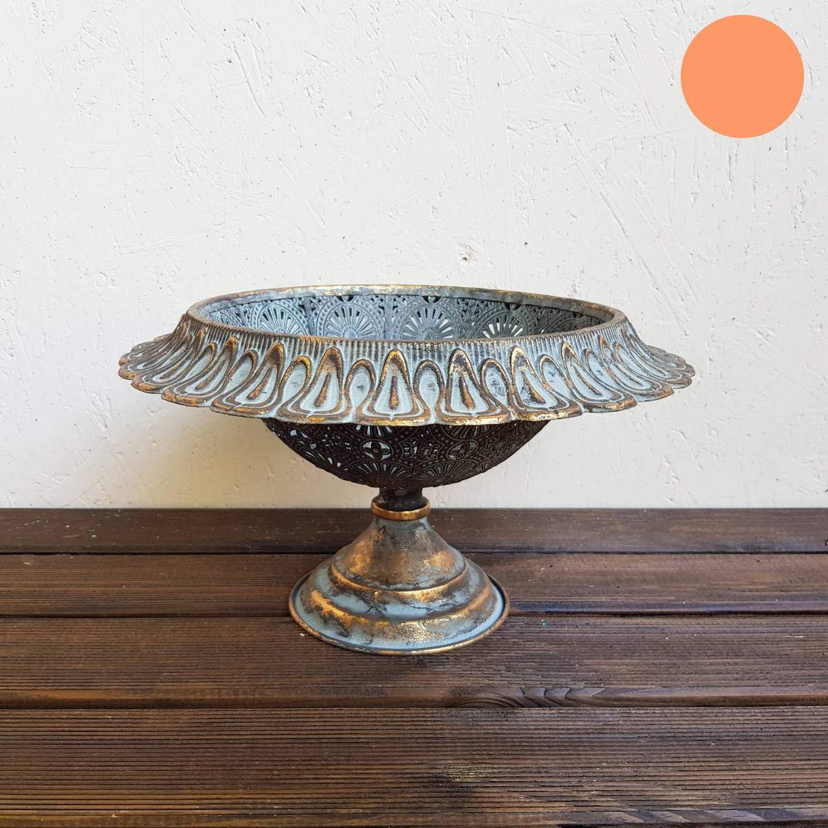 Schale aus Metall, fein ausgeschnitten, Ø 33cm