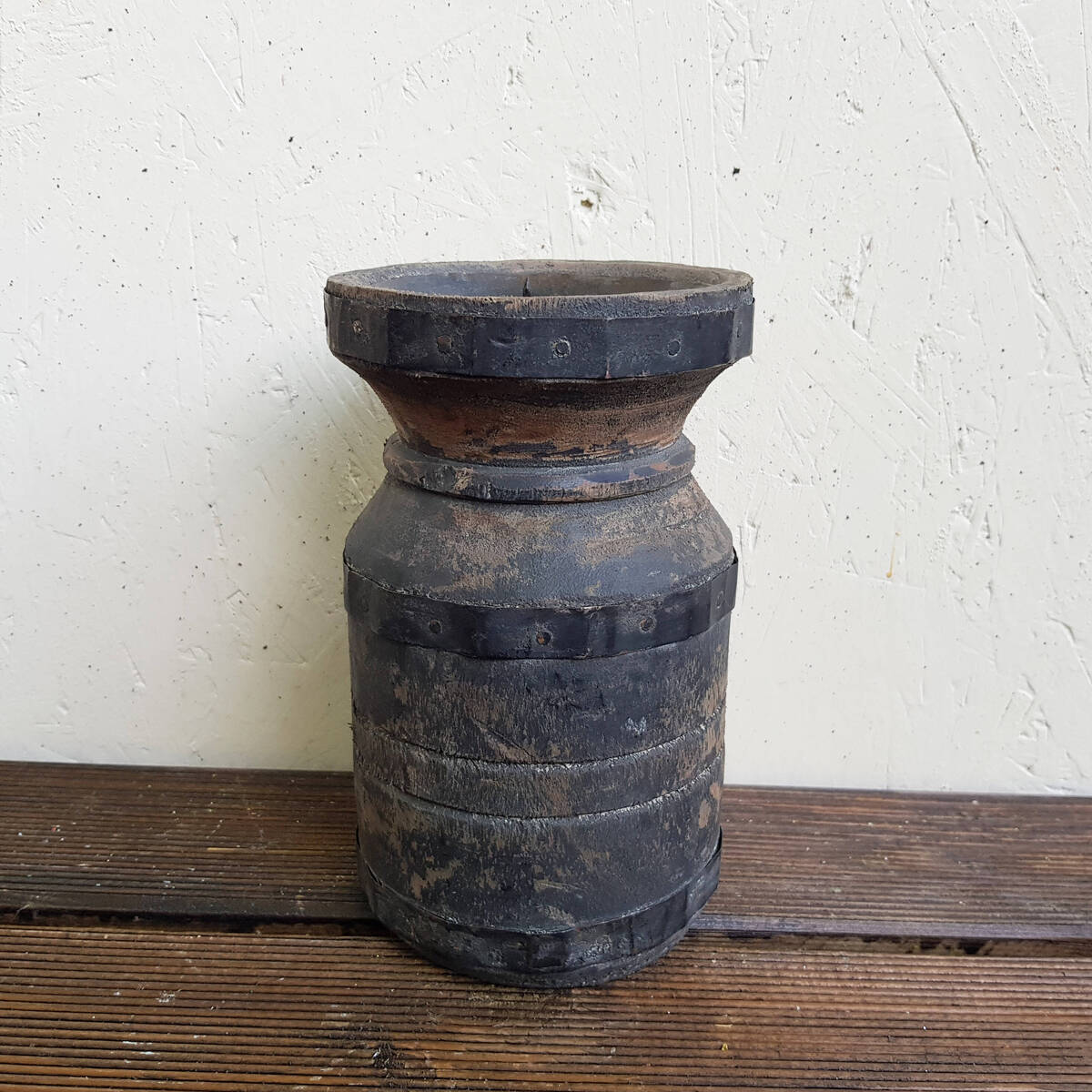 Porte-bougie en bois, hauteur 20cm