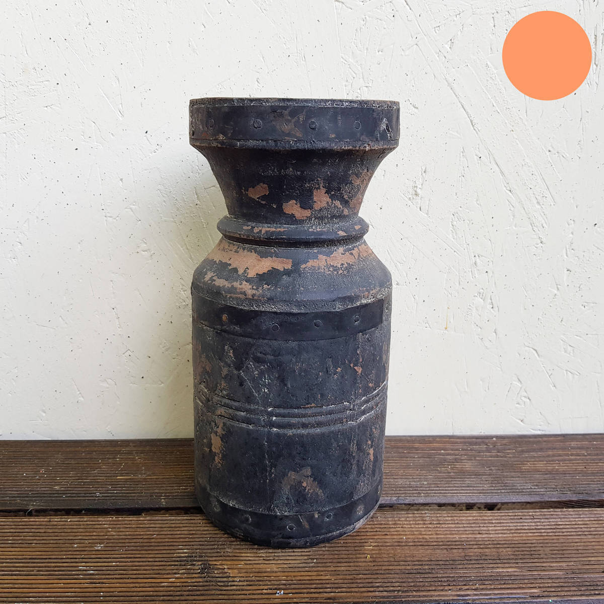 Porte-bougie en bois, hauteur 25cm