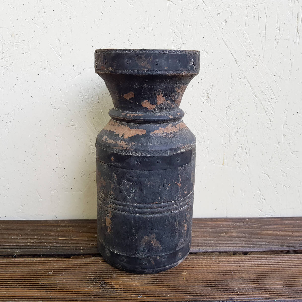 Porte-bougie en bois, hauteur 25cm