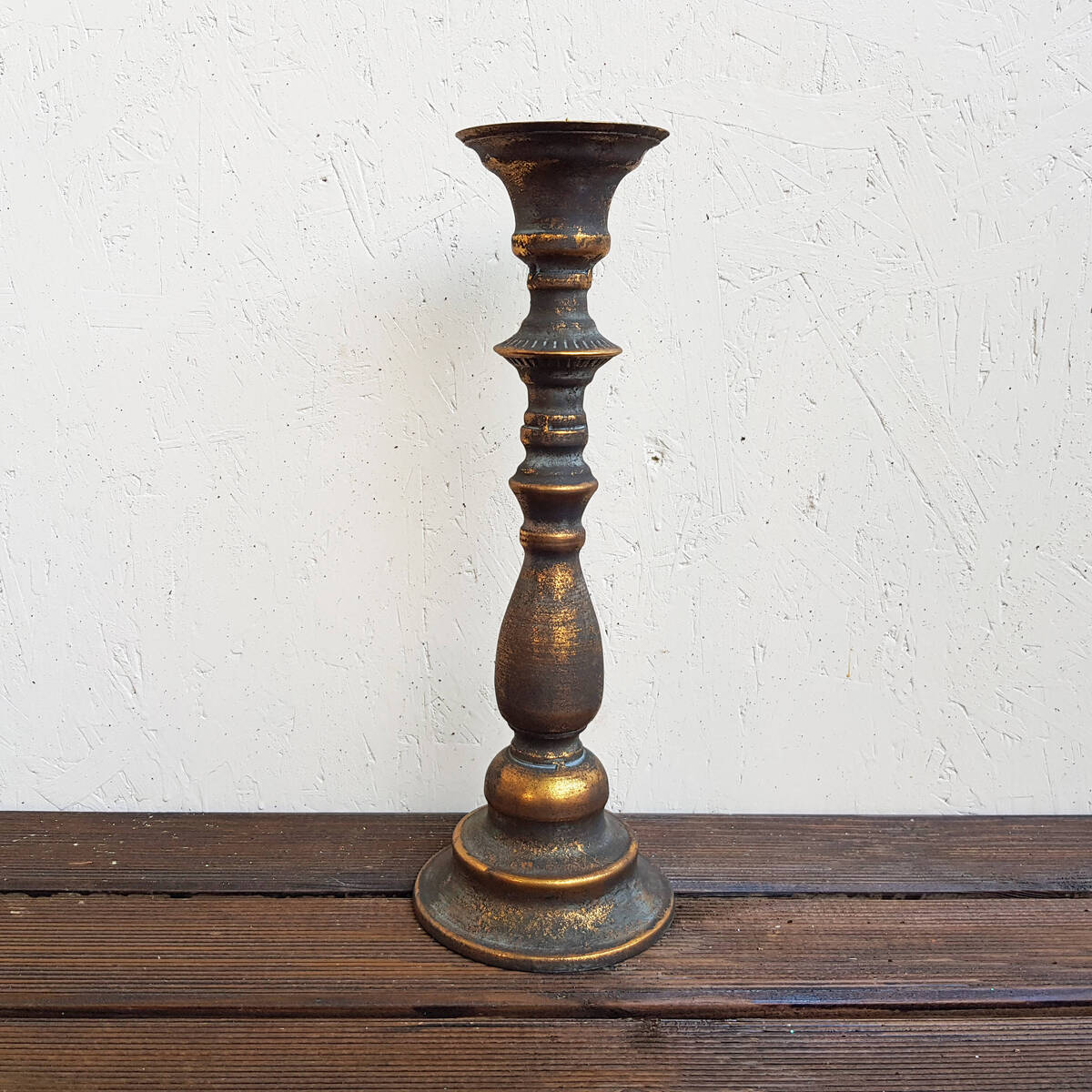 Porte-bougie en métal, hauteur 38cm