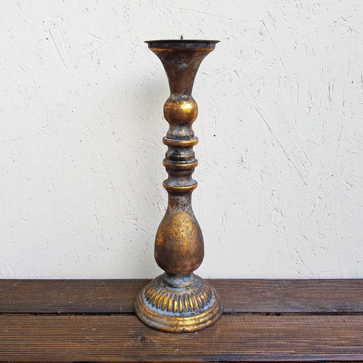 Porte-bougie en métal, hauteur 38cm