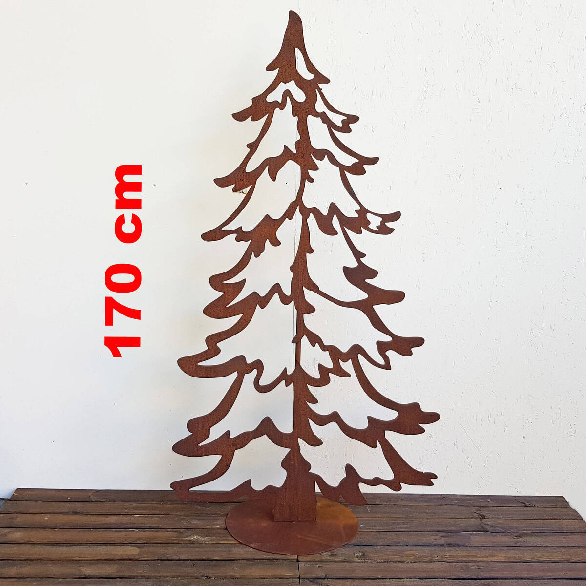 Tannenbaum aus Rosteisen, H 190cm