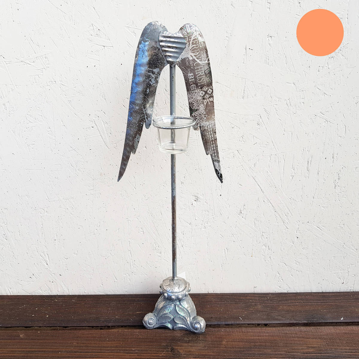 Kerzenhalter ''Flügel'' aus Metall, Höhe 54cm