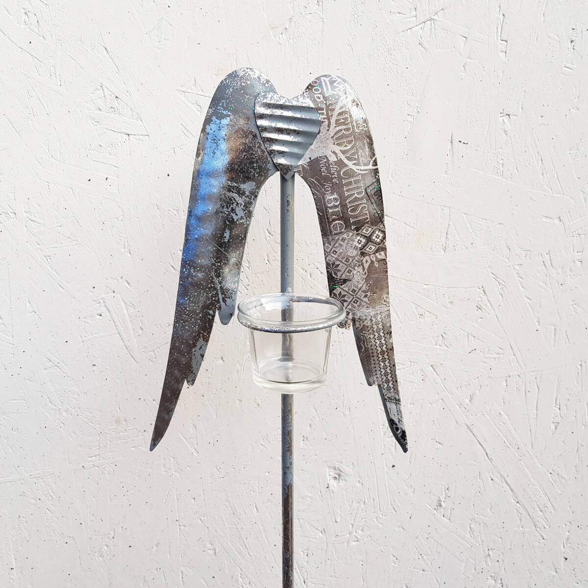 Kerzenhalter ''Flügel'' aus Metall, Höhe 54cm