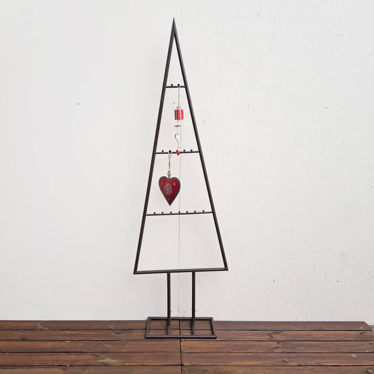 Sapin en métal avec 14 crochets pour décorer, hauteur 150cm 