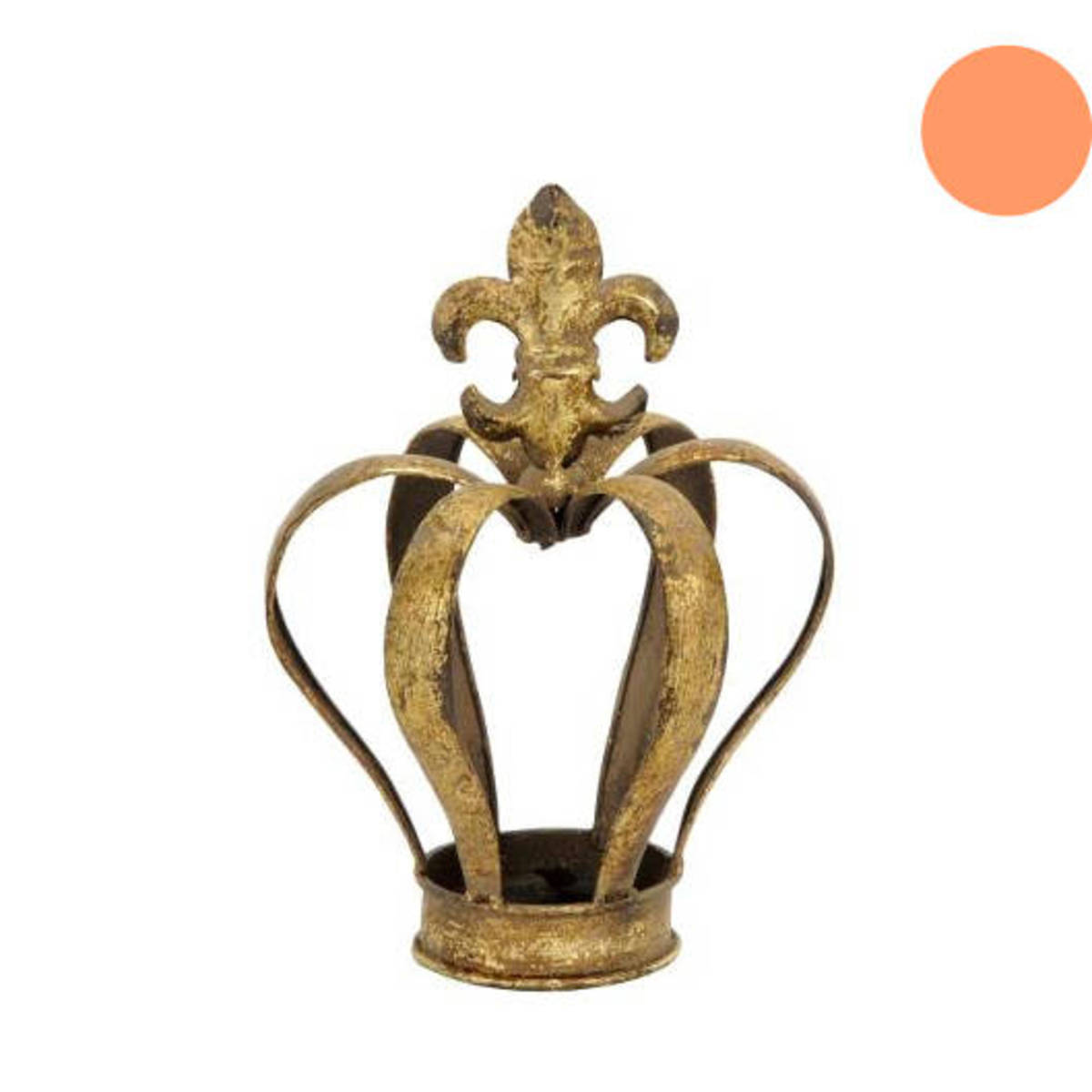 Couronne en métal, colori d'or, hauteur 21cm