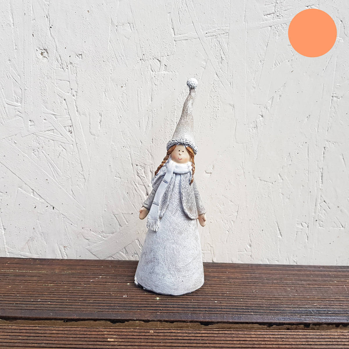 Wintermädchen mit Zipfelmütze, Höhe 19cm