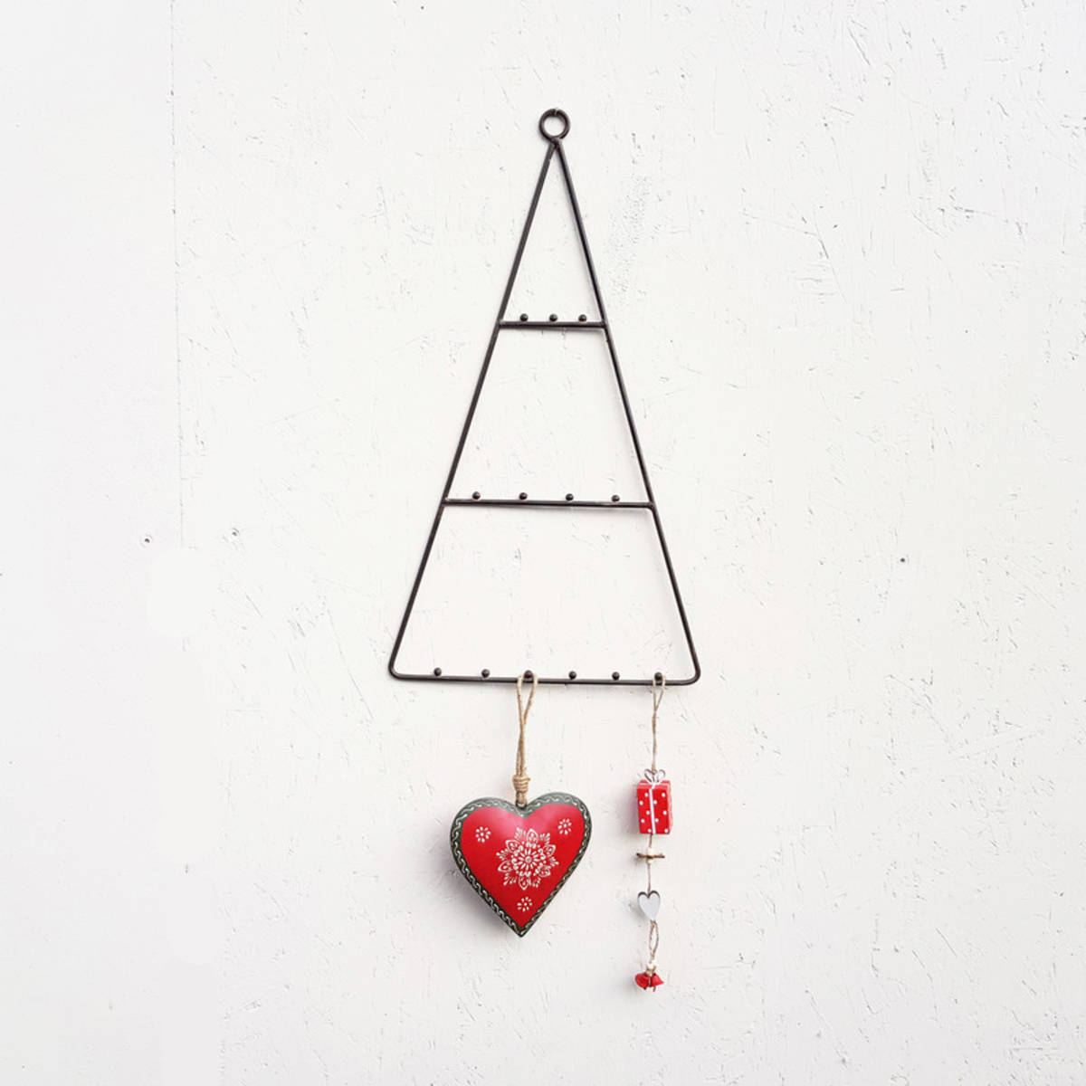 Sapin en métal avec 13 crochets, hauteur 56cm