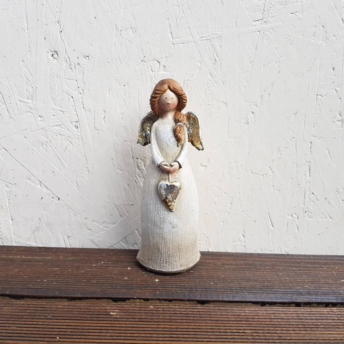 Engel mit Herz zum Stellen, Höhe 19cm