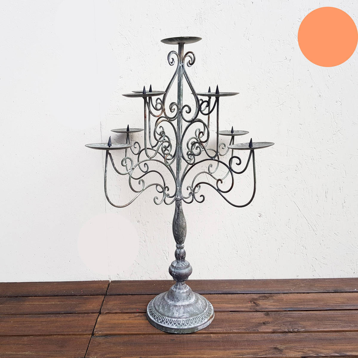 Kerzenhalter aus Metall, Höhe 75cm