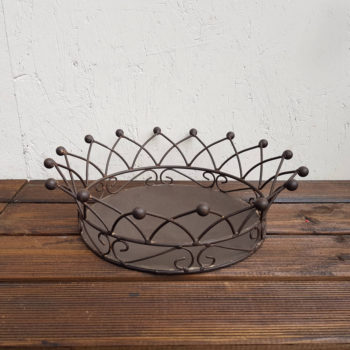 Schale aus Metall, kronenförmig, Ø 43cm