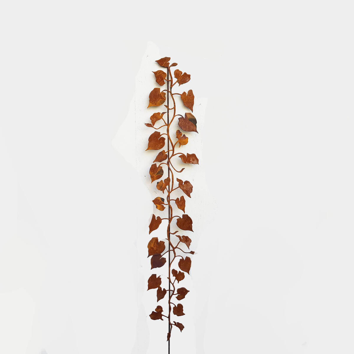 Zaunwinde aus Rosteisen, am Stab, Höhe 160cm