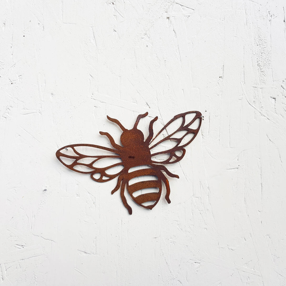 Abeille en fer rouillé, à suspendre, 16x11cm