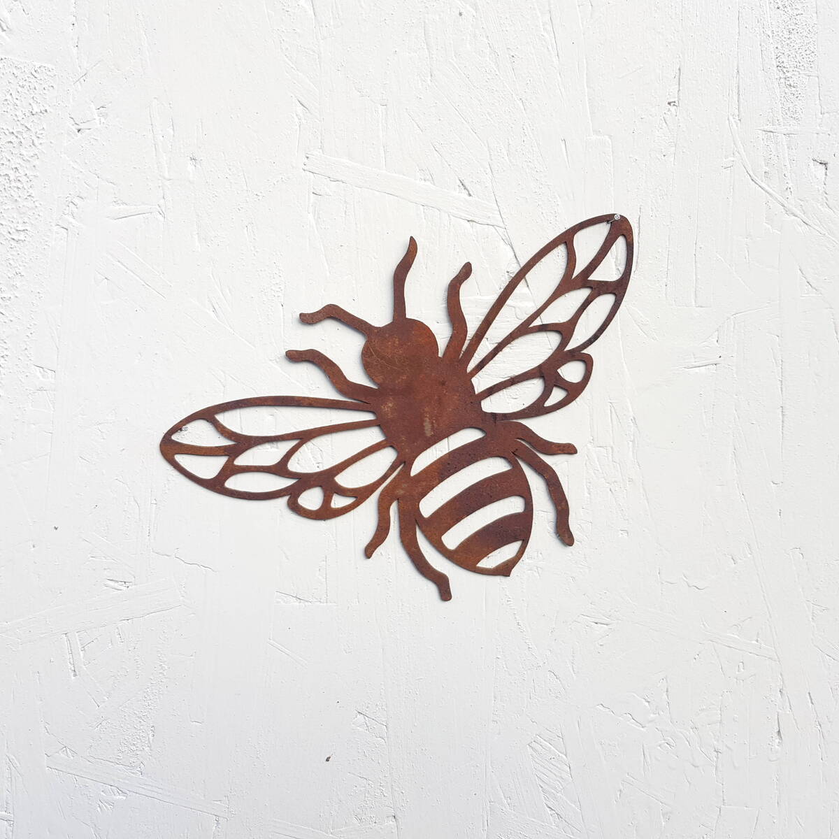 Abeille en fer rouillé, à suspendre, 20cm