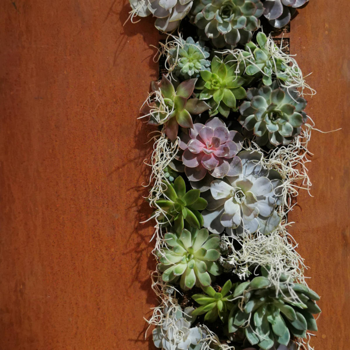 Colonne en fer rouillé, à planter, H. 180 cm 