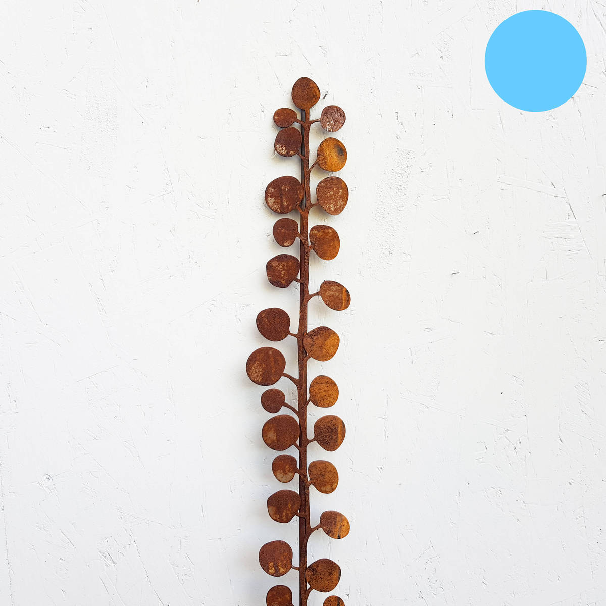 Tige avec feuilles, fer rouillé,H. 160cm  