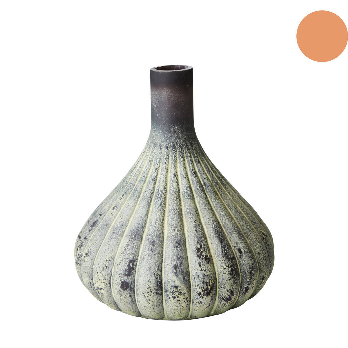 Vase aus Glas, altgrün, Höhe 25cm