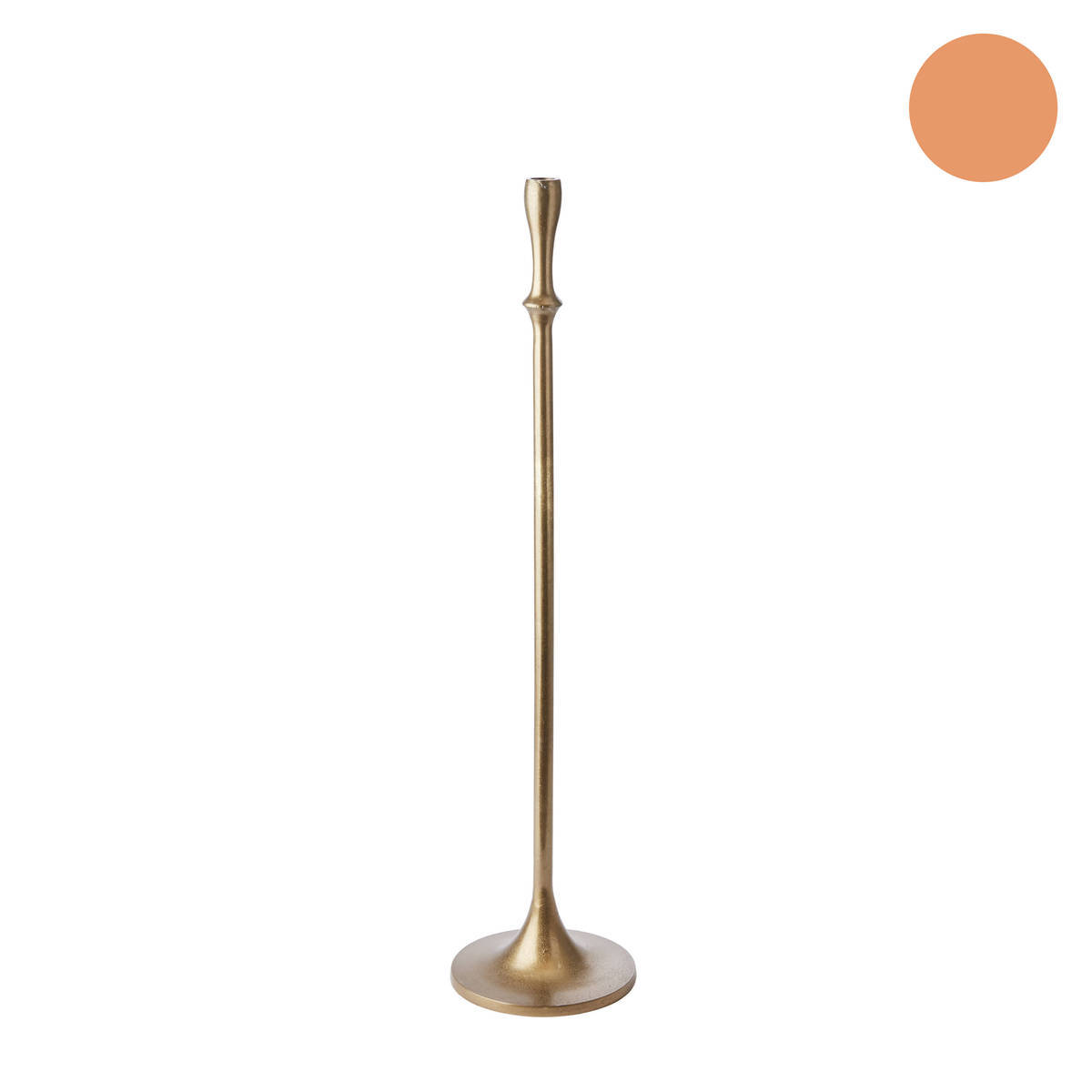 Kerzenhalter aus Metall, antik gold, Höhe 77cm