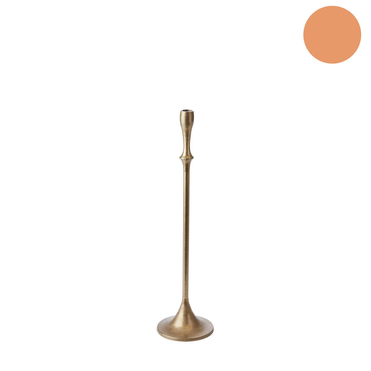 Kerzenhalter aus Metall, antik gold, Höhe 55cm