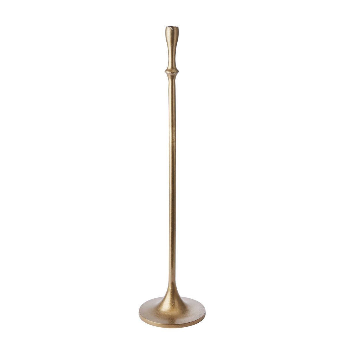 Kerzenhalter aus Metall, antik gold, Höhe 99cm