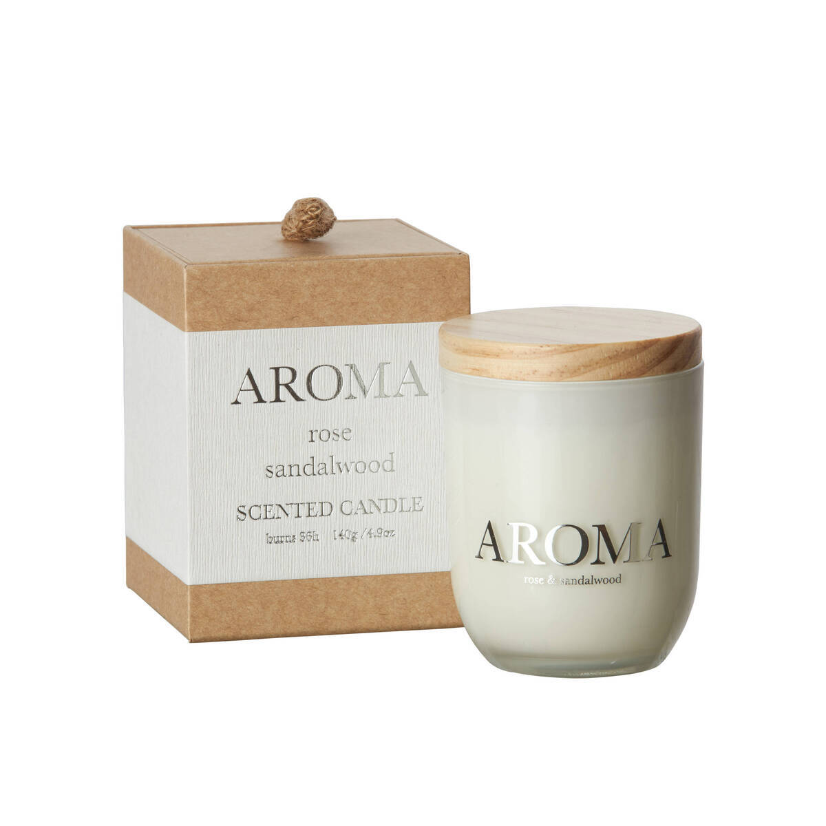 Duftkerze aus Sojawachs, rose & sandelwood, S