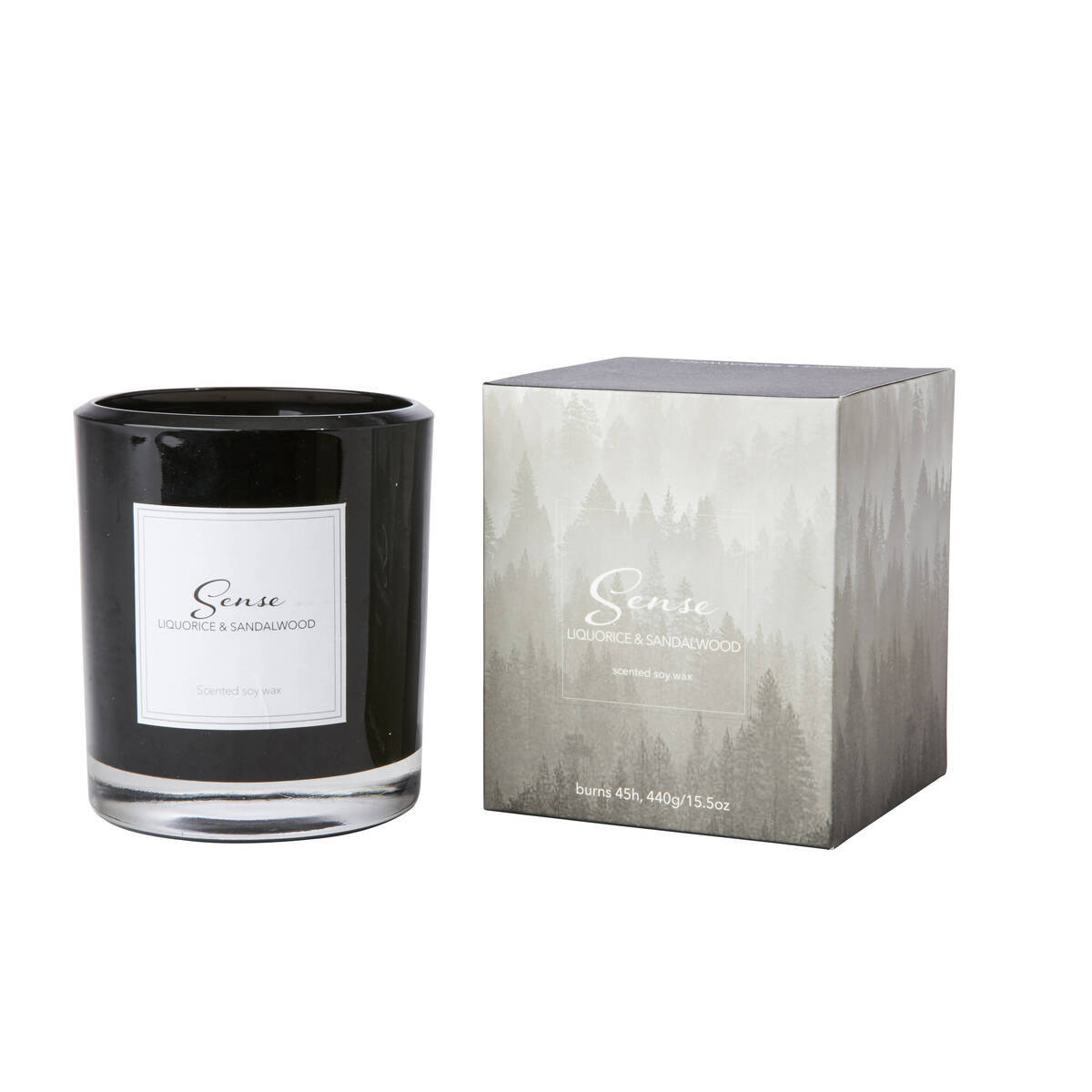 Duftkerze aus Sojawachs im Glas, liquorice & sandalwood