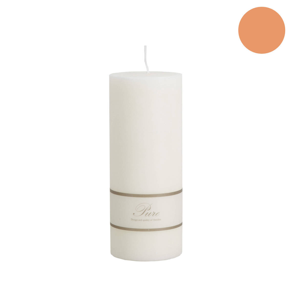 Kerze aus Stearin, Ø 8cm, Höhe 20cm, weiss