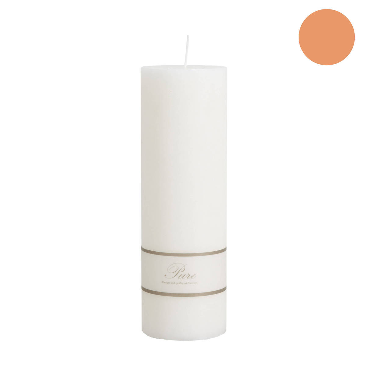 Kerze aus Stearin, Ø 8cm, Höhe 25cm, weiss