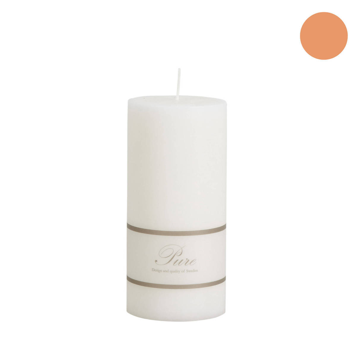 Kerze aus Stearin, Ø 7cm, Höhe 15cm, weiss