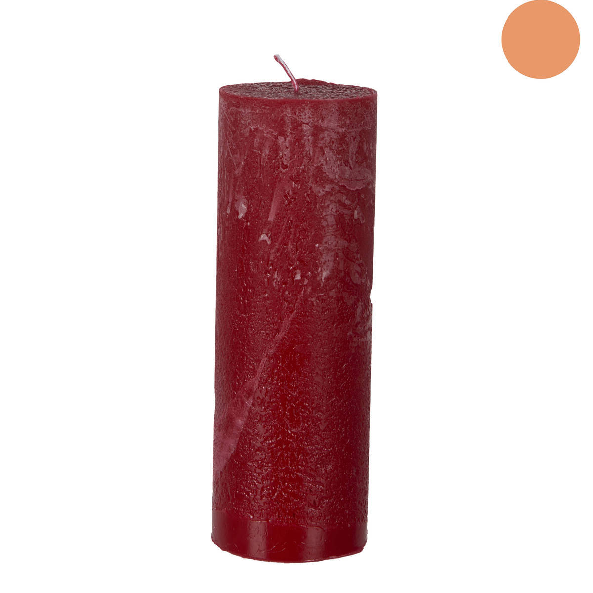 Kerze aus Paraffin, Ø 7cm, Höhe 20cm, rot