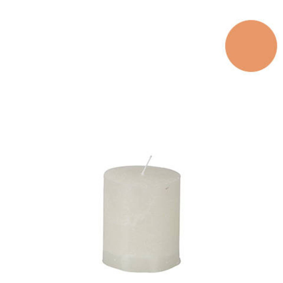 Kerze aus Paraffin, Ø 7cm, Höhe 7.5cm, elfenbein