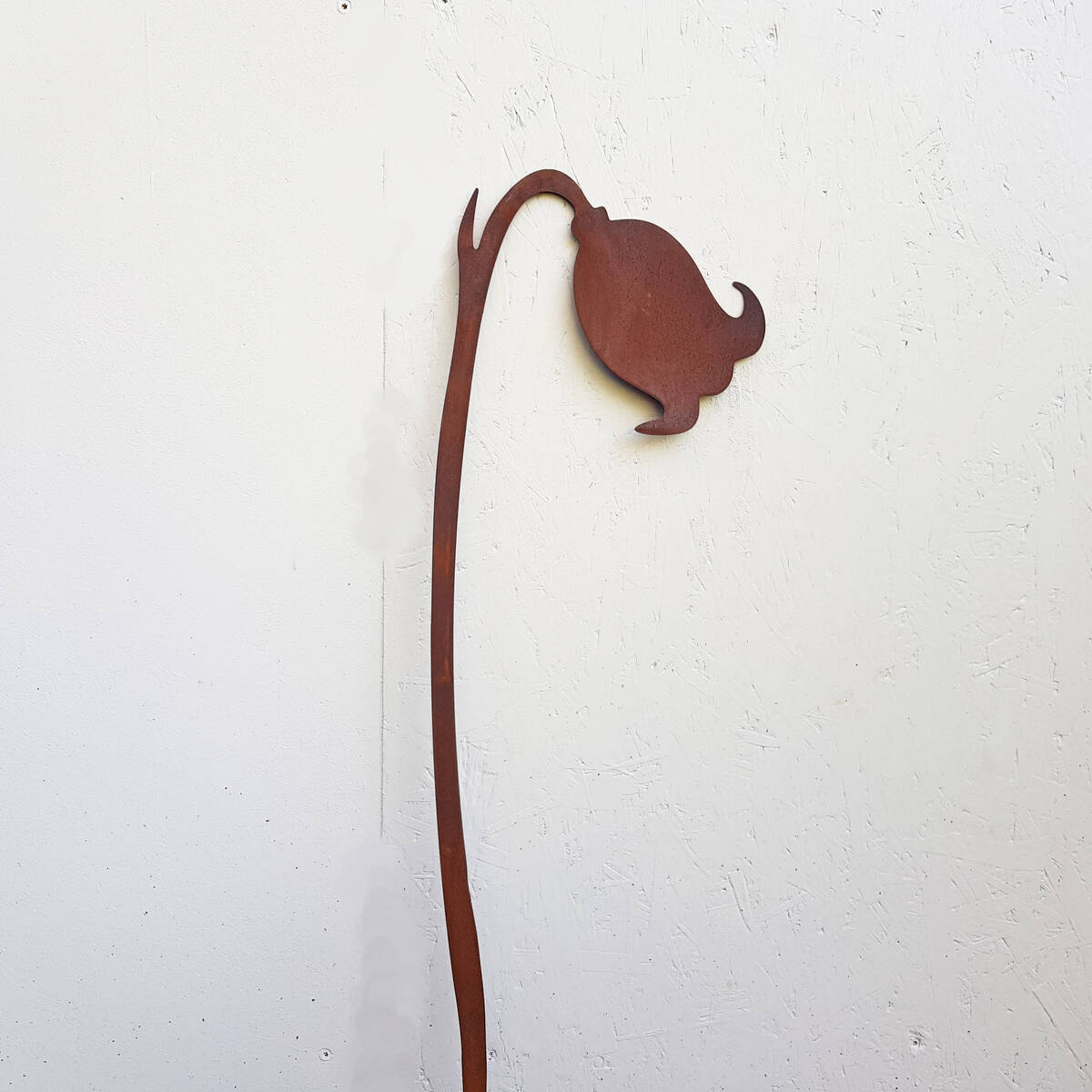 Glockenblume aus Rostmetall, Höhe 103cm