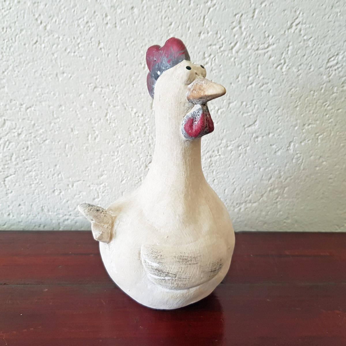 Huhn aus Steingut, Höhe 17cm