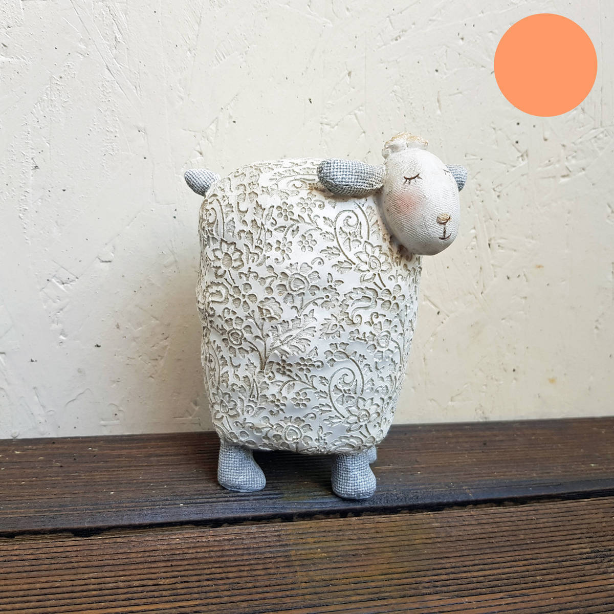 Schaf aus Polyresin, Höhe 17cm