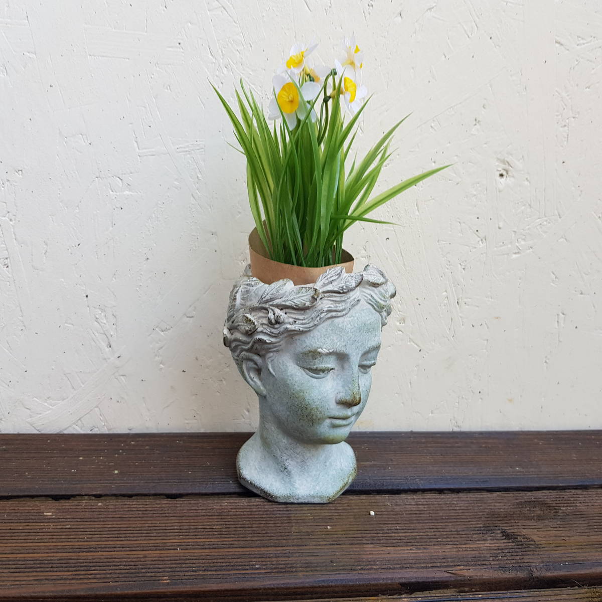 Büste aus Steingut, Höhe 17cm