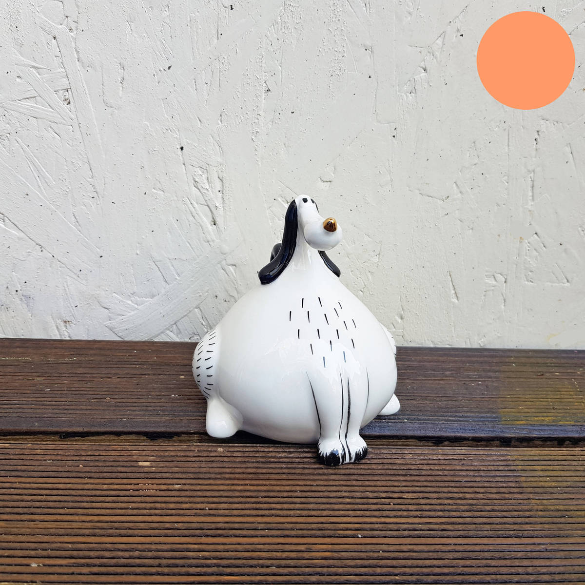 Hund aus Steingut, 10 x 10cm