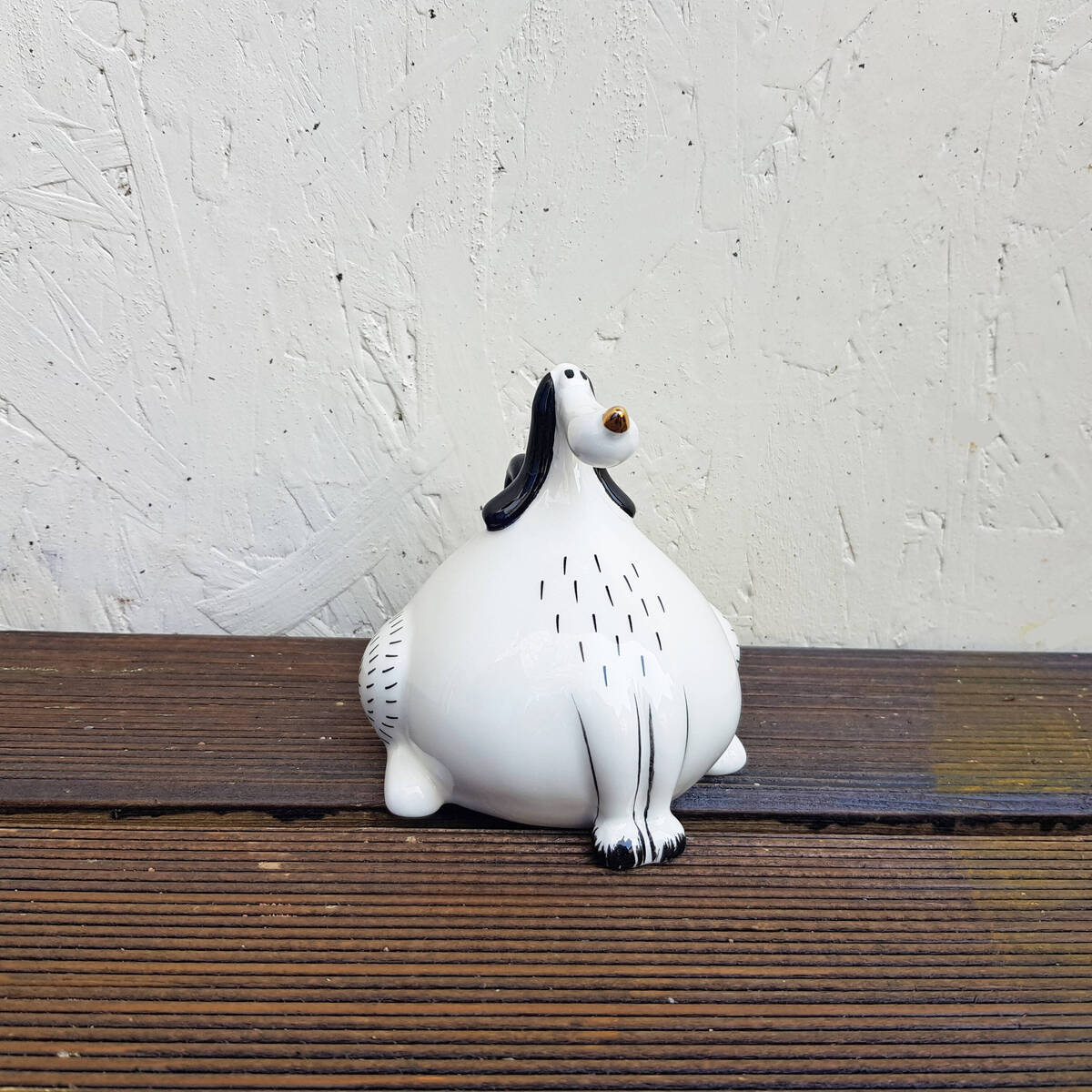 Hund aus Steingut, 10 x 10cm