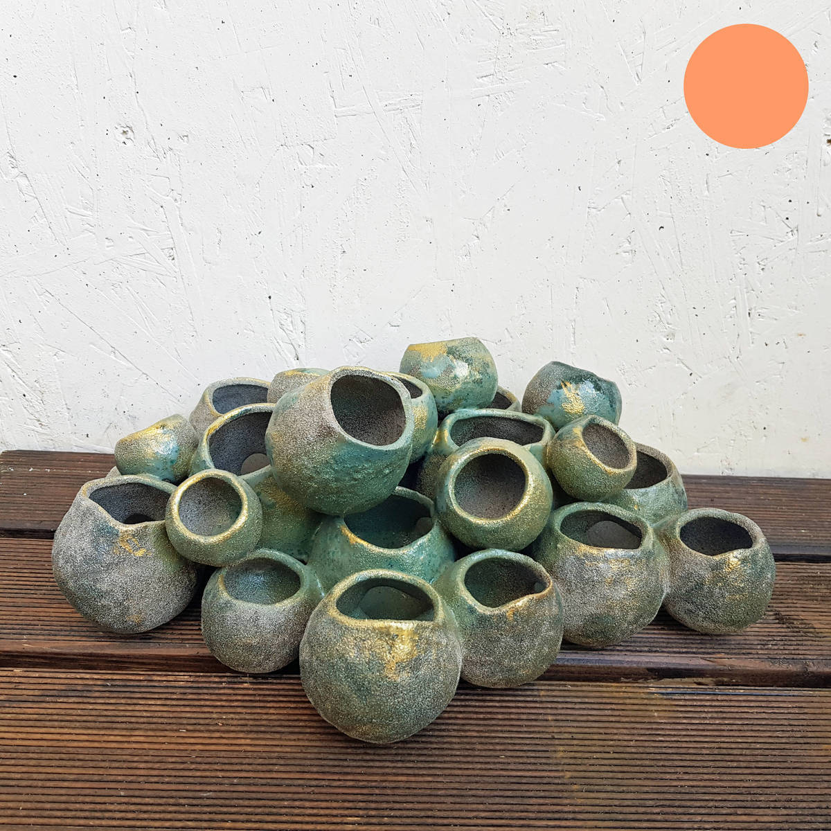 Deco fantaisie en céramique, superbe, 35 cm 